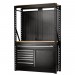 BUNKER 14 Piece Modular Storage Combo 2 Tier Racking with Hardwood Shelving, Pegboards and Floor Cabinet, 1500mm