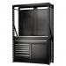 BUNKER 14 Piece Modular Storage Combo 2 Tier Racking with Stainless Steel Shelving, Pegboards and Floor Cabinet, 1500mm