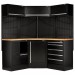 BUNKER 18 Piece Modular Storage Corner Combo with Hardwood Worktop, 3454mm