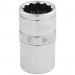 Draper HI-TORQ 12 Point Socket, 1/2\" Sq. Dr., 15mm
