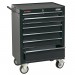 Roller Tool Cabinet, 7 Drawer, 26\", Black
