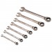 Draper HI-TORQ Metric Ratcheting Combination Spanner Set, Black (7 Piece)