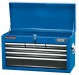 Narrow Tool Chest, 6 Drawer, 24\", Blue