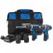 Draper Storm Force 10.8V Power Interchange Combi Drill and Rotary Drill Twin Kit, 3 x 1.5Ah Batteries, 1 x Charger, 1 x 