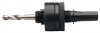 Locking Hex. Shank Holesaw Arbor with HSS Pilot Drill for Holesaws 32 - 210mm, 7/16\" Thread