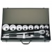 Elora Metric Socket Set, 1\" Sq. Dr. (14 Piece)
