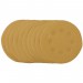 Gold Sanding Discs with Hook & Loop, 125mm, 240 Grit, 8 Dust Extraction Holes (Pack of 10)