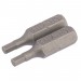 Hexagonal Insert Bit, 3mm, 1/4\" Hex, 25mm Long (Pack of 2)