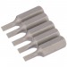 Plain Slot Insert Bit, 3mm, 1/4\" Hex, 25mm Long (Pack of 5)