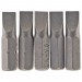 Plain Slot Insert Bit, 6mm, 1/4\" Hex, 25mm Long (Pack of 5)