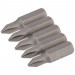 Cross Slot Insert Bit, 1/4\" Hex, 25mm Long, No.1 (Pack of 5)