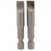 Plain Slot Insert Bit, 8mm, 1/4\" Hex, 50mm Long (Pack of 2)