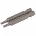 Hexagonal Insert Bit, 3mm, 1/4\" Hex, 50mm Long (Pack of 2)