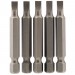 Plain Slot Insert Bit, 4.5mm, 1/4\" Hex, 50mm Long (Pack of 5)