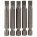 Plain Slot Insert Bit, 6mm, 1/4\" Hex, 50mm Long (Pack of 5)
