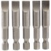 Plain Slot Insert Bit, 8mm, 1/4\" Hex, 50mm Long (Pack of 5)