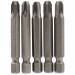 PZ Type Insert Bit, 1/4\" Hex, 50mm Long, No.3 (Pack of 5)