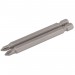 Cross Slot Insert Bit, 1/4\" Hex, 75mm Long, No.1 (Pack of 2)