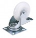 Swivel Plate Fixing Nylon Wheel with Brake, 75mm Diameter, S.W.L. 70kg
