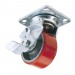 Swivel Plate Fixing Heavy Duty Polyurethane Wheel with Brake, 125mm Diameter, S.W.L. 300kg