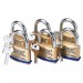 Solid Brass Padlocks with Hardened Steel Shackle, 60mm (Pack of 6)