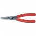 KNIPEX 48 11 J2 SB Precision Circlip Pliers for internal circlips in bore holes with non-slip plastic coating grey atram