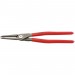 KNIPEX 48 11 J4 SB Precision Circlip Pliers for internal circlips in bore holes with non-slip plastic coating grey atram