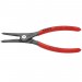 KNIPEX 49 11 A2 SB Precision Circlip Pliers for external circlips on shafts with non-slip plastic coating grey atramenti