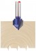 TCT Router Bit, 1/4\" Groove, 12.7mm x 90°