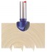 TCT Router Bit, 1/4\" Core Box, 12.7 x 6.35mm Radius