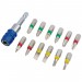 Coloured Screwdriver Bit Set With Magnetic Holder (13 Piece)