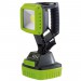 COB LED Rechargeable Work Light, 10W, 1,000 Lumens, Green, 2 x 2.2Ah Batteries