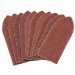 Hook and Loop Aluminium Oxide Sanding Sheets, 32 x 92mm, 60 Grit (Pack of 10)