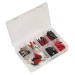 Sealey Crocodile Clip Assortment Red & Black 60pc