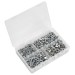 Sealey Steel Nut Assortment 320pc 1/4\"-1/2\"UNF DIN 934