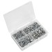 Sealey Steel Nut Assortment 320pc 1/4\"-1/2\"UNC
