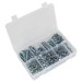 Sealey Self Drilling Screw Assortment 410pc Hex Head Zinc DIN 7504K