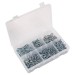 Sealey Self Tapping Screw Assortment 510pc Countersunk Pozi Zinc DIN 7982