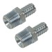 Sealey Screwed Tailpiece Male 1/2\"BSPT - 1/2\" Hose - Pack of 2