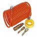 Sealey Air Hose Kit 5mtr x 5mm PU Coiled with Connectors