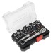Sealey Socket & Bit Set 1/4\"Sq Drive Colour-Coded 31pc