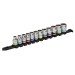 Sealey Socket Set 12pc 3/8\"Sq Drive 6pt WallDrive Metric