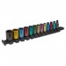 Sealey Multi-Coloured Socket Set 13pc 1/4\"Sq Drive 6pt WallDrive Metric