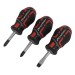 Sealey Screwdriver Set 3pc GripMAX Stubby