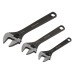 Sealey Adjustable Wrench Set 3pc Antirust Black Finish