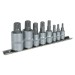 Sealey Spline Socket Bit Set 8pc 1/4, 3/8 & 1/2Sq Drive