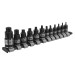 Sealey TRX-Star Socket Bit Set 12pc Stubby 1/4\", 3/8\" & 1/2\"Sq Drive Black Series