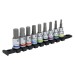 Sealey Hex Socket Bit Set 9pc 3/8\"Sq Drive  - Platinum