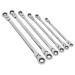 Sealey AK63832 Flexi-Head Double End Ratchet Ring Spanner Set 6pc Extra-Long Metric