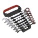 Sealey Reversible Ratchet Combination Spanner Set 7pc Metric